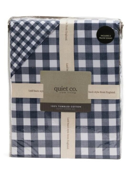 QUIET CO Other - QUIET CO Cotton Gingham Duvet Set